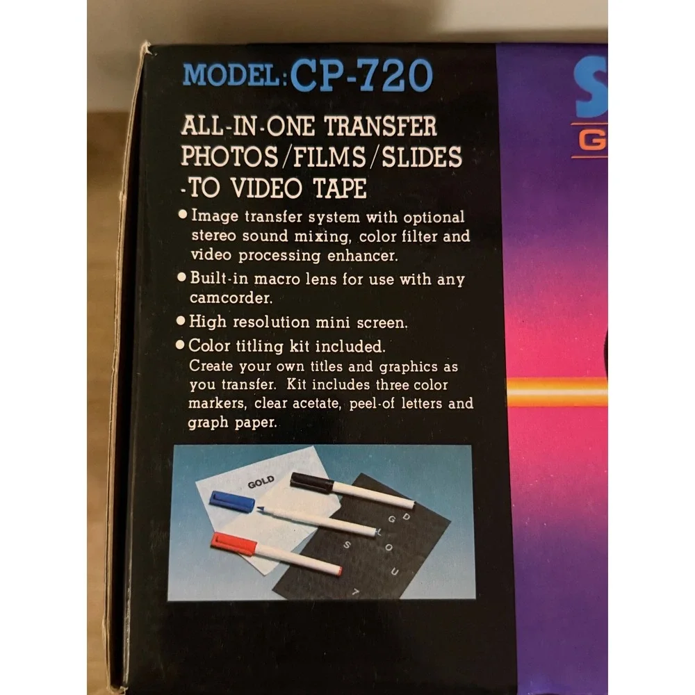 Studio Goldline V All-In-One Transfer‎ Photos Films Slides to Video Tape CP-720